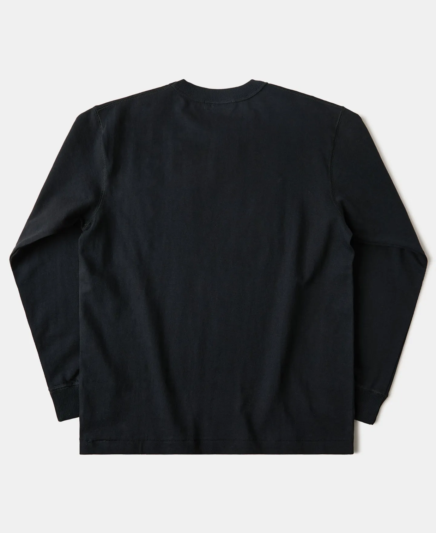 Outlet 10.5 oz Cotton Loopwheel Tubular Long Sleeve T-Shirt - Black Long Sleeve T-Shirts | T-shirts