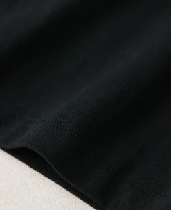 Outlet 10.5 oz Cotton Loopwheel Tubular Long Sleeve T-Shirt - Black Long Sleeve T-Shirts | T-shirts