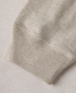 Hot 10.5 oz Cotton Loopwheel Tubular Long Sleeve T-Shirt - Oatmeal Long Sleeve T-Shirts | T-shirts