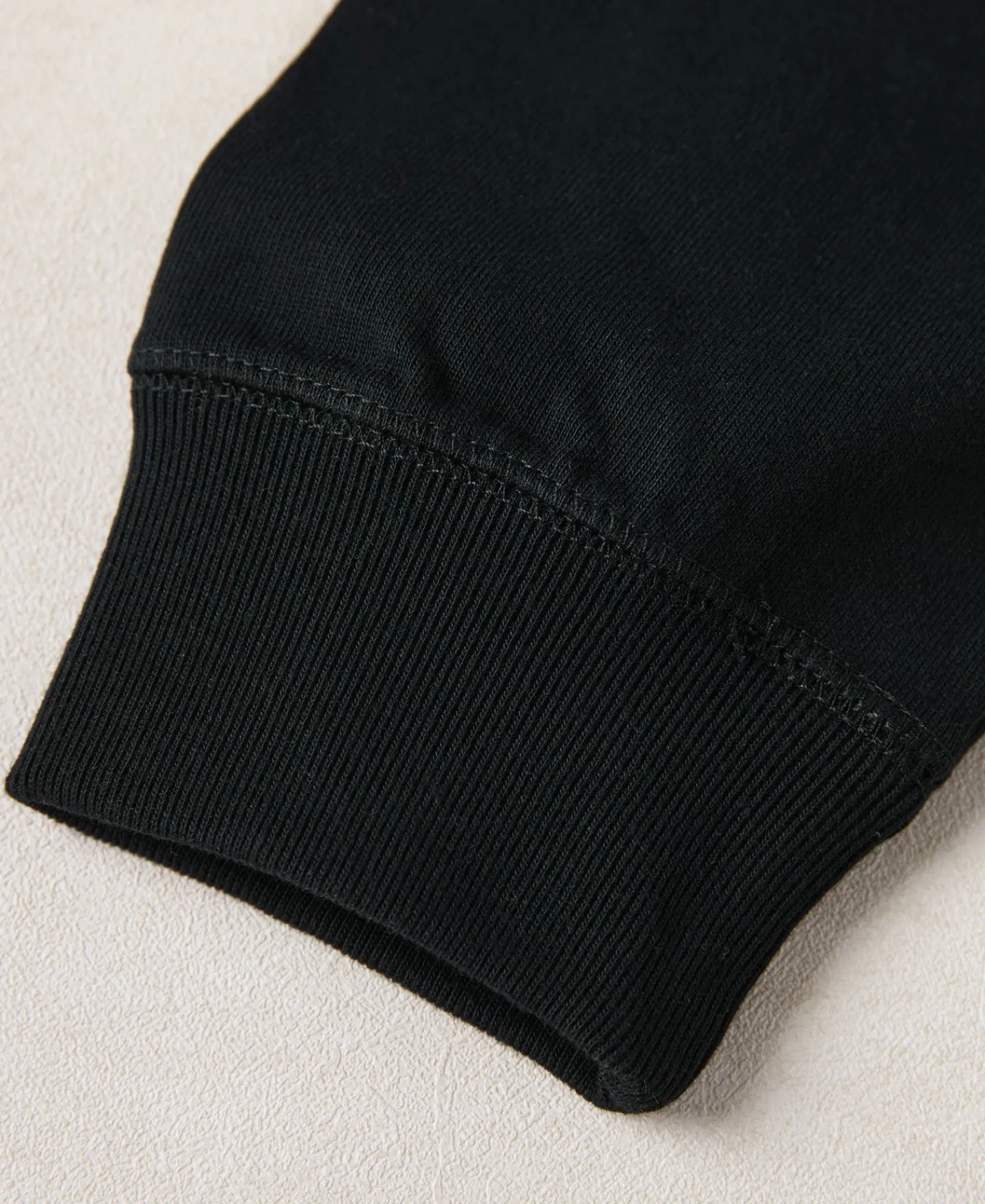 Outlet 10.5 oz Cotton Loopwheel Tubular Long Sleeve T-Shirt - Black Long Sleeve T-Shirts | T-shirts