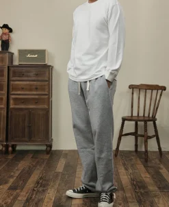 New 10.5 oz Cotton Loopwheel Tubular Long Sleeve T-Shirt - White Long Sleeve T-Shirts | T-shirts