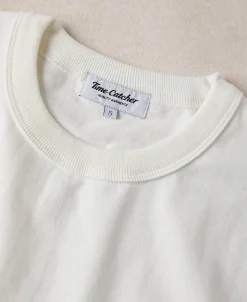 New 10.5 oz Cotton Loopwheel Tubular Long Sleeve T-Shirt - White Long Sleeve T-Shirts | T-shirts
