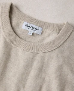 Hot 10.5 oz Cotton Loopwheel Tubular Long Sleeve T-Shirt - Oatmeal Long Sleeve T-Shirts | T-shirts