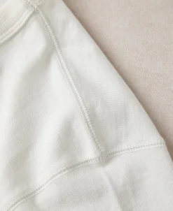 New 10.5 oz Cotton Loopwheel Tubular Long Sleeve T-Shirt - White Long Sleeve T-Shirts | T-shirts