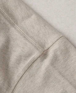 Hot 10.5 oz Cotton Loopwheel Tubular Long Sleeve T-Shirt - Oatmeal Long Sleeve T-Shirts | T-shirts