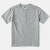Online 10.6 oz Cotton Short Sleeve Henley T-Shirt - Gray Henleys | Short Sleeve T-Shirts