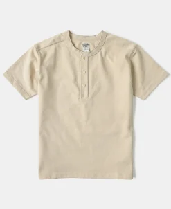 New 10.6 oz Cotton Short Sleeve Henley T-Shirt - Apricot Henleys | Short Sleeve T-Shirts