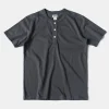Fashion 10.6 oz Cotton Short Sleeve Henley T-Shirt - Dark Gray Henleys | Short Sleeve T-Shirts