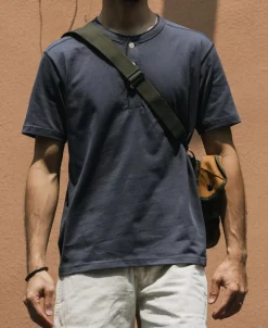 Fashion 10.6 oz Cotton Short Sleeve Henley T-Shirt - Dark Gray Henleys | Short Sleeve T-Shirts