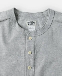 Online 10.6 oz Cotton Short Sleeve Henley T-Shirt - Gray Henleys | Short Sleeve T-Shirts