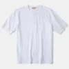 Best 9.3 oz Cotton Tubular Henley T-Shirt - White Henleys | Short Sleeve T-Shirts