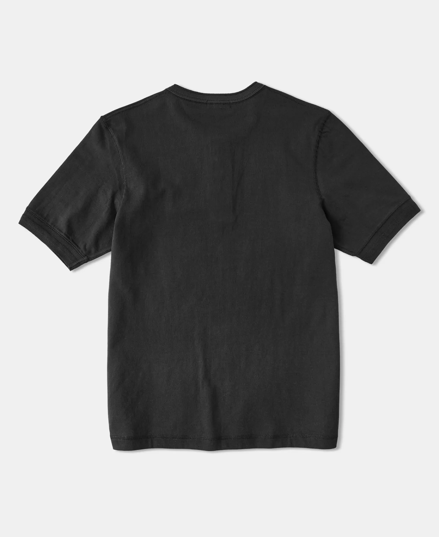 Clearance 9.3 oz Cotton Tubular Henley T-Shirt - Black Henleys | Short Sleeve T-Shirts