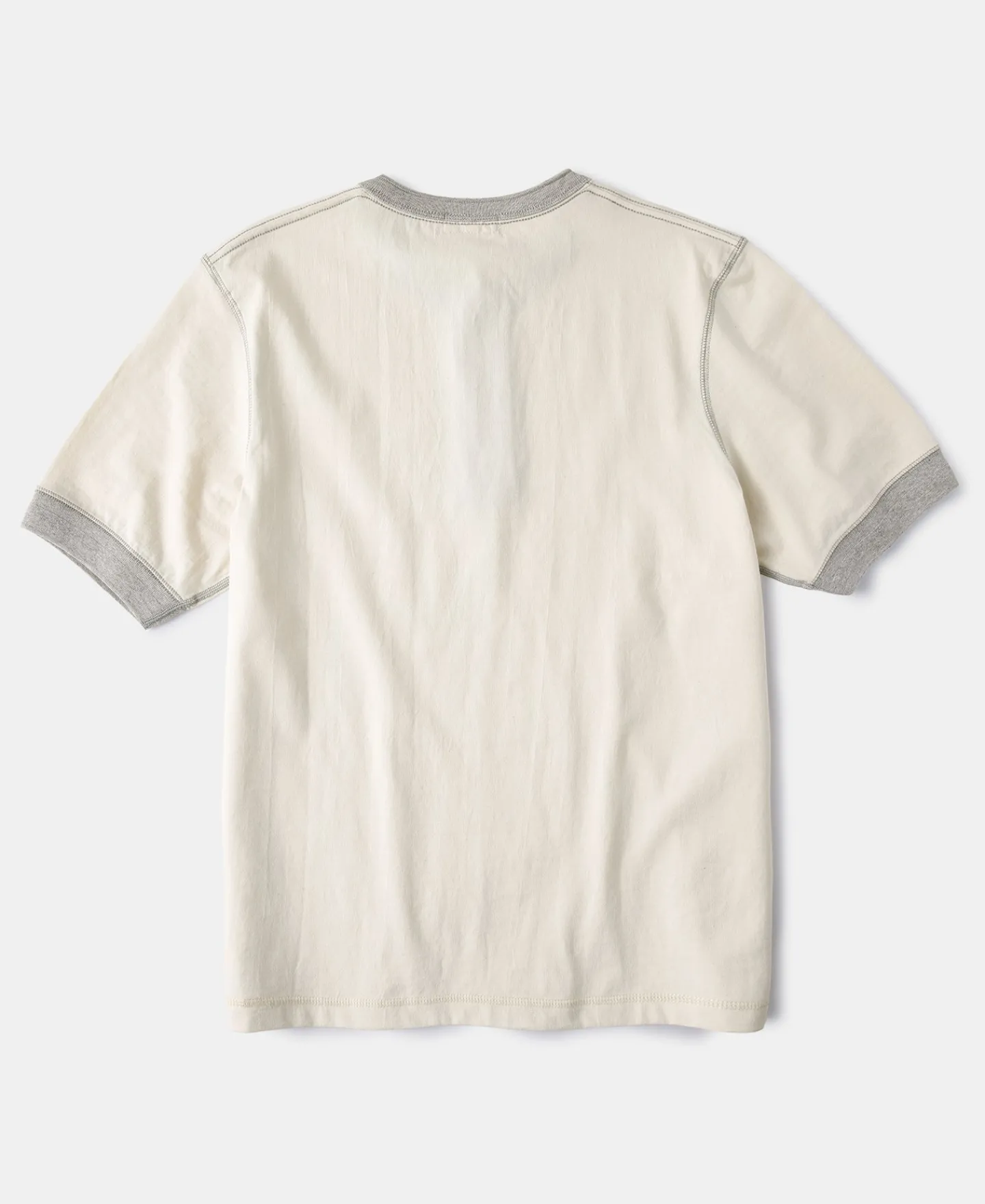 Outlet 9.3 oz Cotton Tubular Henley T-Shirt - Gray/Apricot Henleys | Short Sleeve T-Shirts