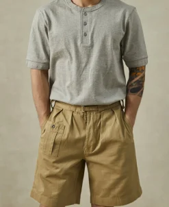Online 9.3 oz Cotton Tubular Henley T-Shirt - Gray Henleys | Short Sleeve T-Shirts