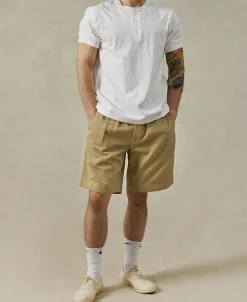 Best 9.3 oz Cotton Tubular Henley T-Shirt - White Henleys | Short Sleeve T-Shirts