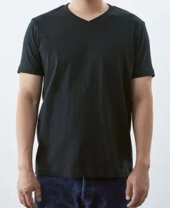 Hot 7.2 oz Cotton V-Neck Tubular T-Shirt - Black Short Sleeve T-Shirts | T-shirts