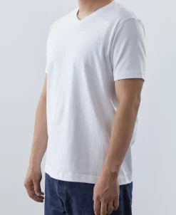 Clearance 7.2 oz Cotton V-Neck Tubular T-Shirt - White Short Sleeve T-Shirts | T-shirts