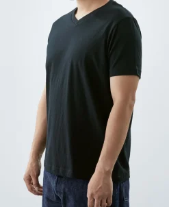 Hot 7.2 oz Cotton V-Neck Tubular T-Shirt - Black Short Sleeve T-Shirts | T-shirts