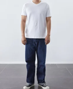 Clearance 7.2 oz Cotton V-Neck Tubular T-Shirt - White Short Sleeve T-Shirts | T-shirts