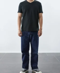 Hot 7.2 oz Cotton V-Neck Tubular T-Shirt - Black Short Sleeve T-Shirts | T-shirts