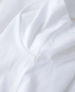 Clearance 7.2 oz Cotton V-Neck Tubular T-Shirt - White Short Sleeve T-Shirts | T-shirts