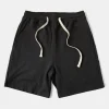 Clearance 15 oz French Terry Sweat Shorts - Black Shorts