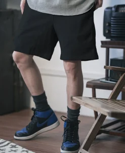 Clearance 15 oz French Terry Sweat Shorts - Black Shorts