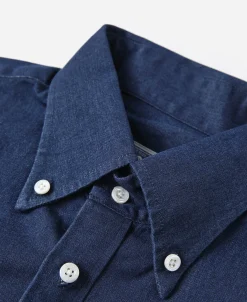 Discount 6.5 oz Indigo Denim Button-Down Collar Shirt Denim | Long Sleeve Shirts