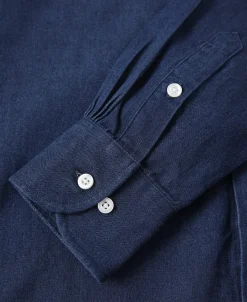 Discount 6.5 oz Indigo Denim Button-Down Collar Shirt Denim | Long Sleeve Shirts