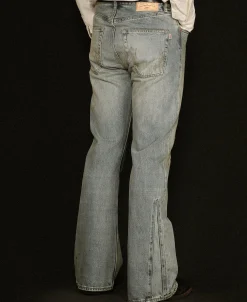 Online 14 oz Repaired Selvedge Denim Flared Jeans Jeans | Denim