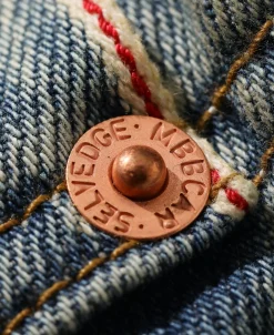 Online 14 oz Repaired Selvedge Denim Flared Jeans Jeans | Denim