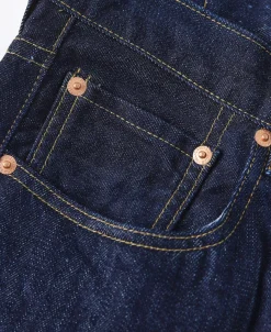 Outlet 14 oz Selvedge Basic Straight-Fit Jeans - Indigo Jeans | Denim