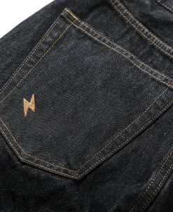 Best 14 oz Selvedge Basic Straight-Fit Jeans - Black Jeans | Denim