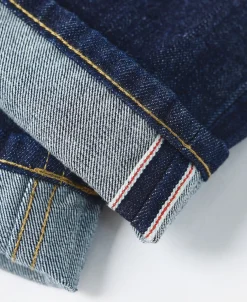 Outlet 14 oz Selvedge Basic Straight-Fit Jeans - Indigo Jeans | Denim