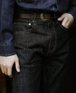 Best 14 oz Selvedge Basic Straight-Fit Jeans - Black Jeans | Denim