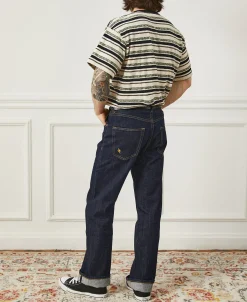 Outlet 14 oz Selvedge Basic Straight-Fit Jeans - Indigo Jeans | Denim
