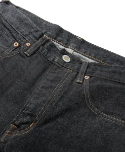 Best 14 oz Selvedge Basic Straight-Fit Jeans - Black Jeans | Denim