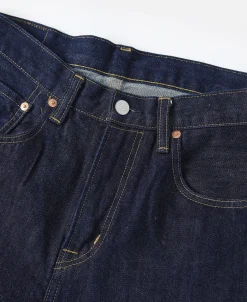Outlet 14 oz Selvedge Basic Straight-Fit Jeans - Indigo Jeans | Denim