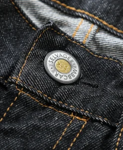 Best 14 oz Selvedge Basic Straight-Fit Jeans - Black Jeans | Denim
