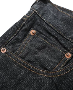 Best 14 oz Selvedge Basic Straight-Fit Jeans - Black Jeans | Denim