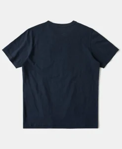 Sale 7.4 oz Slub Cotton Loopwheel Tubular Pocket T-Shirt - Navy Short Sleeve T-Shirts | T-shirts