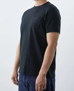 Hot 7.4 oz Slub Cotton Loopwheel Tubular Pocket T-Shirt - Black Short Sleeve T-Shirts | T-shirts