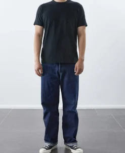 Hot 7.4 oz Slub Cotton Loopwheel Tubular Pocket T-Shirt - Black Short Sleeve T-Shirts | T-shirts