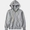 Discount 17.5 oz Terry Cloth Zip-Up Hoodie - Gray Sweatshirts&hoodies