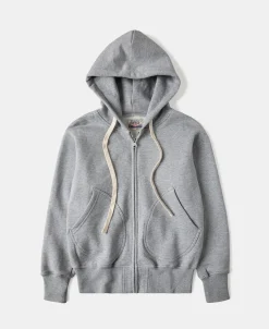 Discount 17.5 oz Terry Cloth Zip-Up Hoodie - Gray Sweatshirts&hoodies