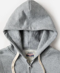 Discount 17.5 oz Terry Cloth Zip-Up Hoodie - Gray Sweatshirts&hoodies