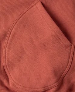 Fashion 17.5 oz Terry Cloth Zip-Up Hoodie - Brick Red Sweatshirts&hoodies
