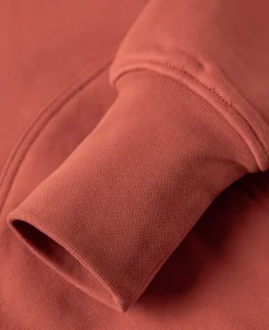 Fashion 17.5 oz Terry Cloth Zip-Up Hoodie - Brick Red Sweatshirts&hoodies