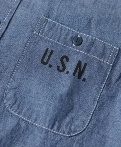 Hot 7 oz U.S.N. Chambray Shirt Long Sleeve Shirts | Shirts