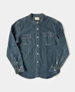 Best 9 oz Wabash Striped Indigo Work Shirt Long Sleeve Shirts | Shirts